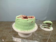 Load image into Gallery viewer, Dollhouse Miniature ~ Artisan Handmade Signed Mint Chocolate Cake
