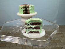 Load image into Gallery viewer, Dollhouse Miniature ~ Artisan Handmade Signed Mint Chocolate Cake
