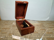 Load image into Gallery viewer, Dollhouse Miniature ~ Artisan Handmade Wooden Shoe Shine Cleaning Shinebox
