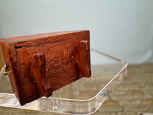 Load image into Gallery viewer, Dollhouse Miniature ~ Artisan Handmade Wooden Shoe Shine Cleaning Shinebox
