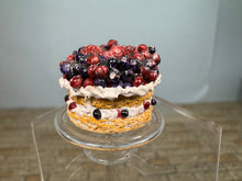 Load image into Gallery viewer, Dollhouse Miniature ~ Artisan Handmade Mixed Berry Cake
