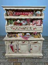 Load image into Gallery viewer, Dollhouse Miniature ~ Artisan Laura Crain - Dollhouse Land - Signed Handmade Decorated Christmas Kitchen Cabinet

