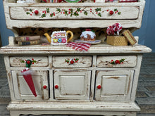 Load image into Gallery viewer, Dollhouse Miniature ~ Artisan Laura Crain - Dollhouse Land - Signed Handmade Decorated Christmas Kitchen Cabinet
