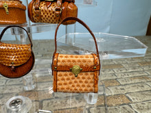 Load image into Gallery viewer, Dollhouse Miniature ~  Artisan Signed Handmade 7 Piece Leather Luggage Set
