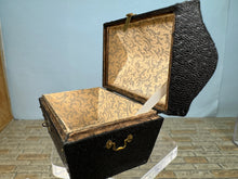 Load image into Gallery viewer, Dollhouse Miniature ~ Artisan Signed Handmade Black Leather Chest
