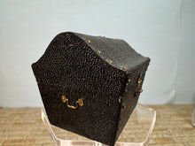 Load image into Gallery viewer, Dollhouse Miniature ~ Artisan Signed Handmade Black Leather Chest
