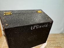 Load image into Gallery viewer, Dollhouse Miniature ~ Artisan Signed Handmade Black Leather Chest
