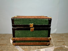 Load image into Gallery viewer, Dollhouse Miniature ~ Artisan Signed Handmade Green Chest
