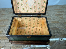 Load image into Gallery viewer, Dollhouse Miniature ~ Artisan Signed Handmade Green Chest
