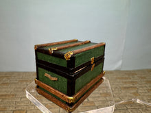 Load image into Gallery viewer, Dollhouse Miniature ~ Artisan Signed Handmade Green Chest
