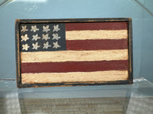 Load image into Gallery viewer, Dollhouse Miniature ~ Artisan Bearly Big Enough Signed American Flag Colonial Painting
