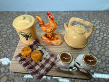 Load image into Gallery viewer, Dollhouse Miniature ~ Artisan Handmade Tea &amp; Scones Breakfast Cutting Board
