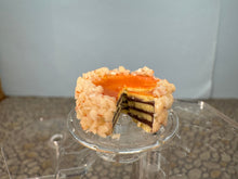Load image into Gallery viewer, Dollhouse Miniature ~ Artisan Handmade Layered Chocolate Cake On Cake Stand
