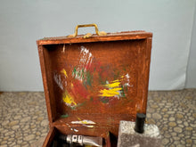 Load image into Gallery viewer, Dollhouse Miniature ~ Artisan Handmade Hand Painted Decorated Painters Box
