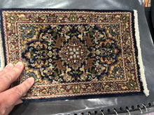 Load image into Gallery viewer, Large Barry Dawson Carpet in Black &amp; Greens with Blue  - Lee Lefkowitz Estate
