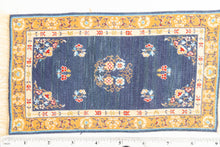 Load image into Gallery viewer, Dollhouse Miniature ~ Blue &amp; Peach Petit Point Rug by Ursula Sauerberg 5&quot; x 8 5/8&quot;
