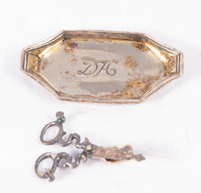 Load image into Gallery viewer, Dollhouse Miniature ~ Obadiah Fisher Sterling Silver Tray with Scissors for Candle
