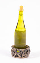 Load image into Gallery viewer, Dollhouse Miniature ~ Obadiah Fisher Sterling Silver Wine Holder with Wine Bottle
