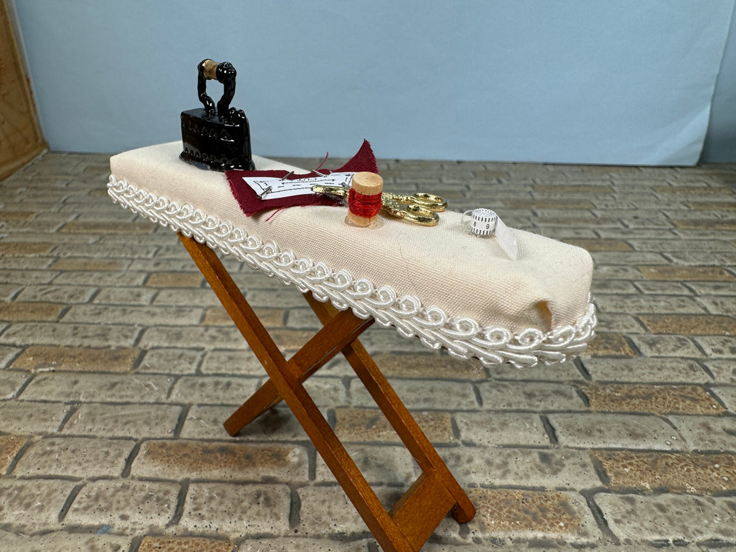 Dollhouse Miniature ~ Decorated Ironing Board Reutter Porcelain Germany