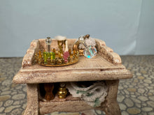 Load image into Gallery viewer, Dollhouse Miniature ~  Artisan Decorated Women&#39;s Side Table
