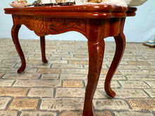 Load image into Gallery viewer, Dollhouse Miniature ~ Decorated 2 Piece Women&#39;s Vanity &amp; Chair Set Reutter Porcelain Germany
