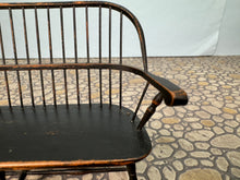 Load image into Gallery viewer, Dollhouse Miniature - William Clinger Bow Back Windsor Painted Bench (Missing one piece)
