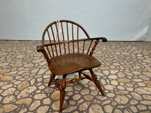 Load image into Gallery viewer, Dollhouse Miniature ~ Vintage 1980 Handmade Artisan P. Wallace Bowback Arm Chair
