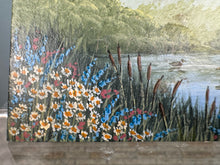 Load image into Gallery viewer, Dollhouse Miniature ~ Artist Karry Johnson &quot;Quiet Duck Pond&quot; 2001 Painting
