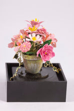 Load image into Gallery viewer, Dollhouse Miniature ~ Pink Flower Arrangement with Ivy  by Paula Gilhooley
