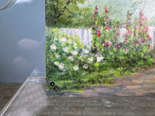 Load image into Gallery viewer, Dollhouse Miniature ~ Artist O. Calley Outdoor Flower Garden Painting
