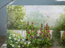 Load image into Gallery viewer, Dollhouse Miniature ~ Artist O. Calley Outdoor Flower Garden Painting
