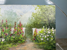 Load image into Gallery viewer, Dollhouse Miniature ~ Artist O. Calley Outdoor Flower Garden Painting
