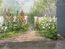 Load image into Gallery viewer, Dollhouse Miniature ~ Artist O. Calley Outdoor Flower Garden Painting
