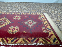 Load image into Gallery viewer, Dollhouse Miniature ~ Artisan  Elaine Gauthier Handmade Needlepoint Oriental Burgundy Rug
