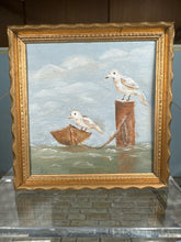Load image into Gallery viewer, Dollhouse Miniature ~ Artist B. Ricks 1987 Seaguls Oil Painting Original
