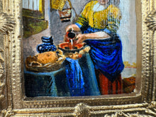Load image into Gallery viewer, Dollhouse Miniature ~ Artist Jane Watkins The Milkmaid Jan Vermeer Reproduction
