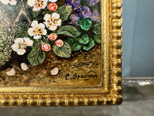 Load image into Gallery viewer, Dollhouse Miniature ~ Artist C. Sparrow Flowers and Birds Nest Painting
