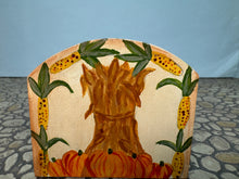 Load image into Gallery viewer, Dollhouse Miniature ~ Vintage 2001 Artisan Barbara Hill Handmade Painted Pumpkins Halloween Fireplace Screen
