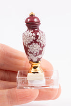 Load image into Gallery viewer, Dollhouse Miniature ~ Beautiful Vince Stapleton Porcelain Temple Jar in Red with White
