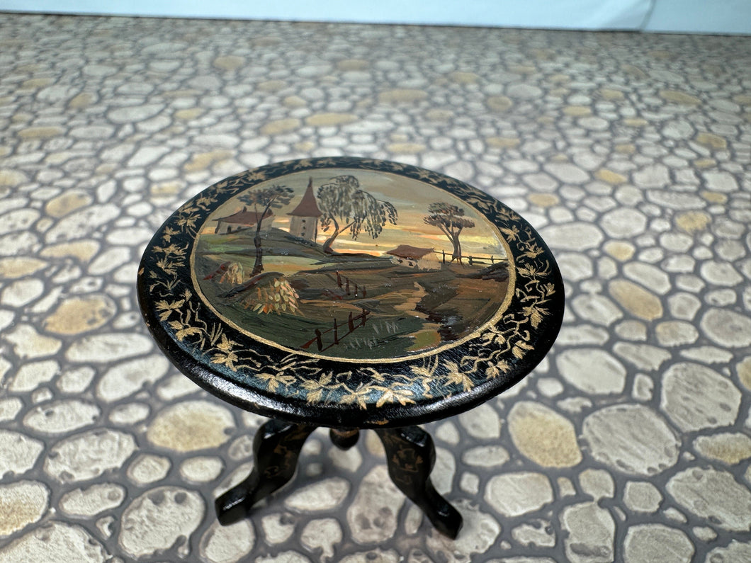 Dollhouse Miniature ~ Vintage Artisan Natasha Beshenkovsky 1981 Asian Inspired Table