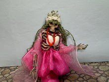 Load image into Gallery viewer, Dollhouse Miniature ~ Artisan Handmade Halloween Mermaid Skeleton Doll
