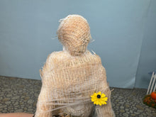 Load image into Gallery viewer, Dollhouse Miniature ~ Artisan  Handmade Halloween Decoration Mummy On Tire Swing
