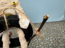 Load image into Gallery viewer, Dollhouse Miniature ~ Artisan  Handmade Halloween Decoration Mummy On Tire Swing
