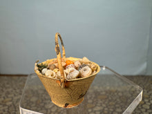 Load image into Gallery viewer, Dollhouse Miniature ~ Artisan Handmade Hand Painted Decorated Beach Bucket
