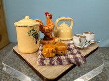 Load image into Gallery viewer, Dollhouse Miniature ~ Artisan Handmade Tea &amp; Scones Breakfast Cutting Board
