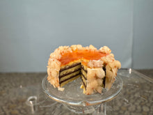Load image into Gallery viewer, Dollhouse Miniature ~ Artisan Handmade Layered Chocolate Cake On Cake Stand
