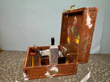 Load image into Gallery viewer, Dollhouse Miniature ~ Artisan Handmade Hand Painted Decorated Painters Box
