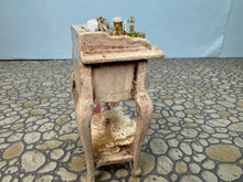 Load image into Gallery viewer, Dollhouse Miniature ~  Artisan Decorated Women&#39;s Side Table
