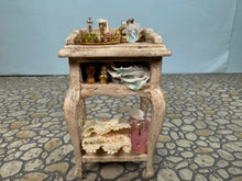 Load image into Gallery viewer, Dollhouse Miniature ~  Artisan Decorated Women&#39;s Side Table
