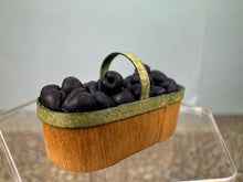 Load image into Gallery viewer, Dollhouse Miniature ~ Vintage 1999 Artisan Gail Wise Handmade Plum Basket
